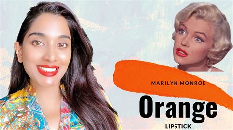 marilyn monroe orange lipstick|marilyn monroe lipstick color.